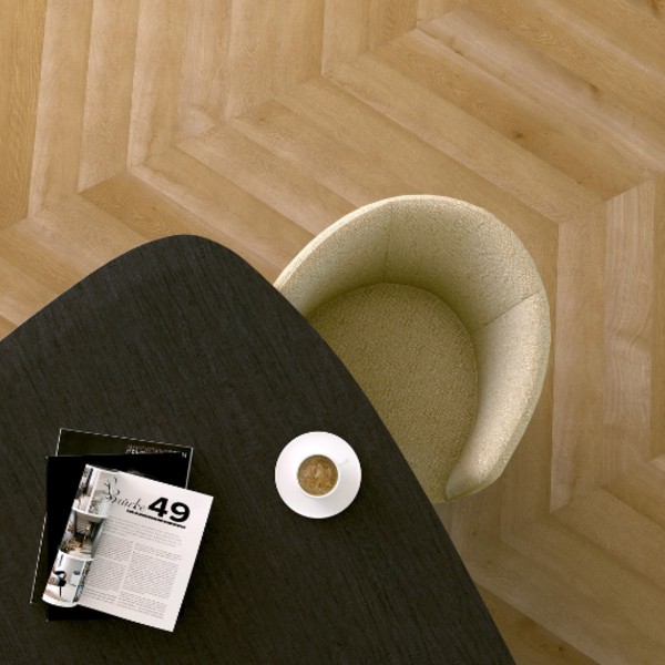 WPC flooring Clap!3D Hungarian Herringbone Pinna